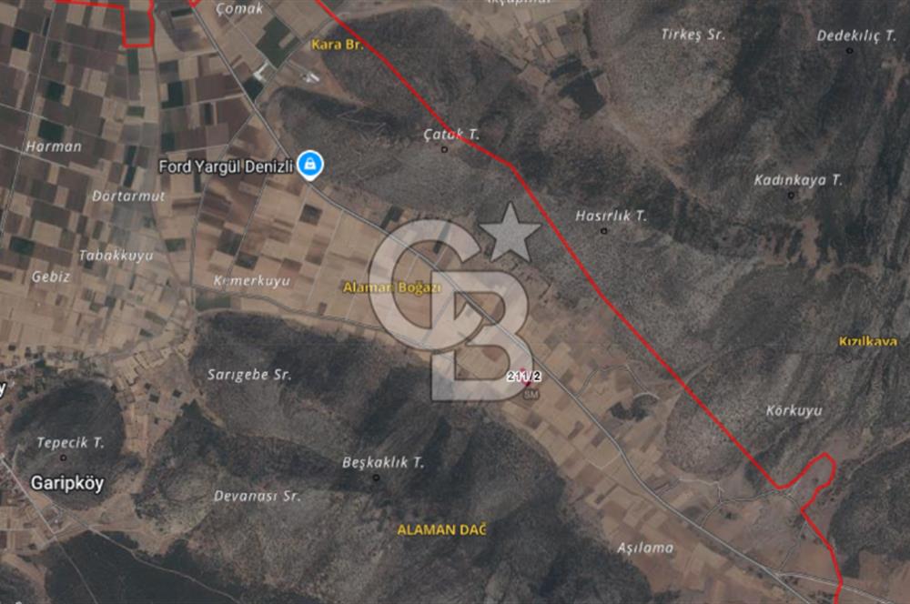 Tavas Garipköy Mah. 4.826 M² Satılık Tarla