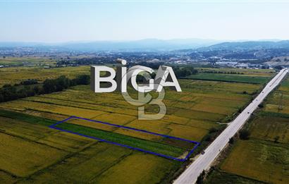 BİGA HAMDİBEY DE 9 DÖNÜM YOLA CEPHE SATILIK TARLA