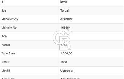 İZMİR TORBALIDA SATILIK ARSA İMARA BİTİŞİK