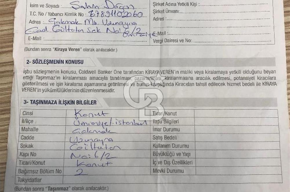 çakmak mahUzunayna Caddesi’nde 2+1 Bahçe Katı