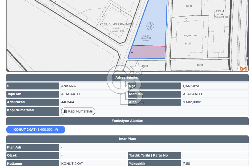 ÇANKAYA BEYTEPE ALACATLI FIRSAT!! 12.605m² ÇOK DEĞERLİ ARSA