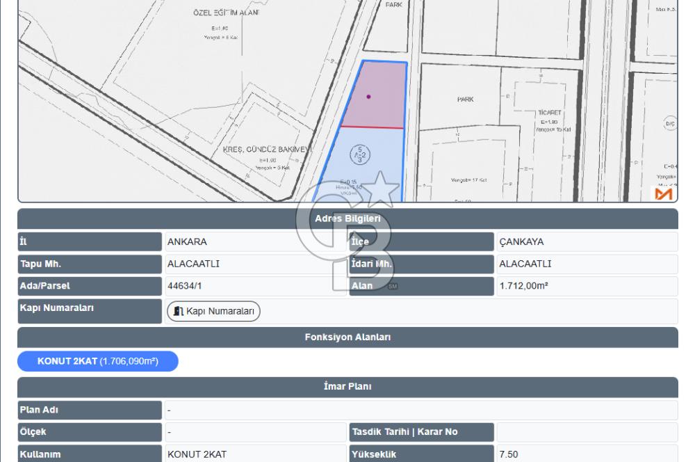 ÇANKAYA BEYTEPE ALACATLI FIRSAT!! 12.605m² ÇOK DEĞERLİ ARSA