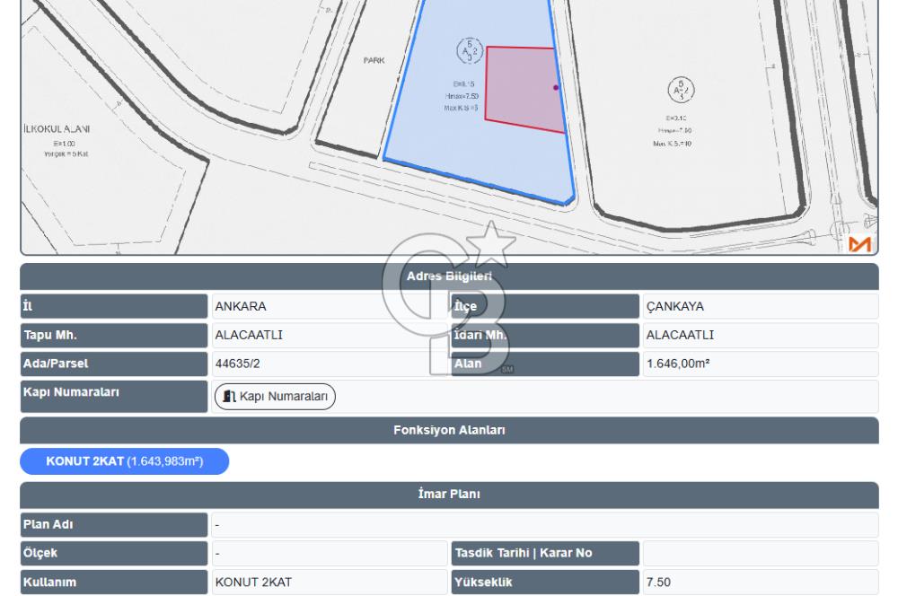 ÇANKAYA BEYTEPE ALACATLI FIRSAT!! 12.605m² ÇOK DEĞERLİ ARSA