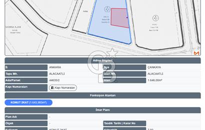 ÇANKAYA BEYTEPE ALACATLI FIRSAT!! 12.605m² ÇOK DEĞERLİ ARSA