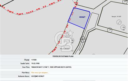 YENİMAHALLE YAKACIK MAH DAİRE GETİRİLİ TEK TAPU SATILIK ARSA