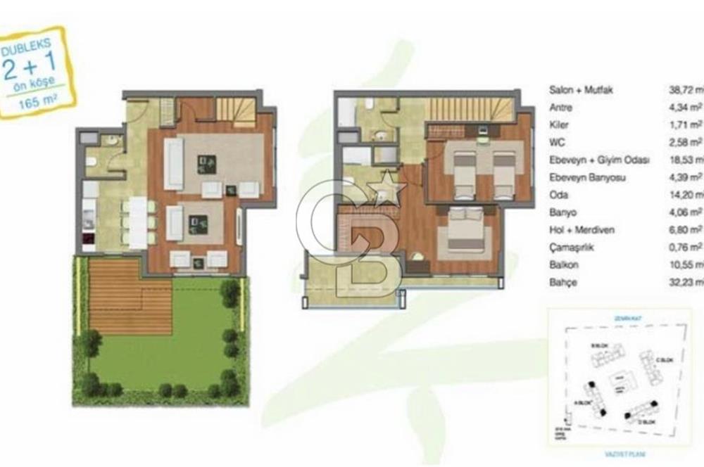EVRE GEDİZLER SİTESİ HAVUZ MANZARALI 165m2 2+1 KÖŞE BAHÇE DUBLEKS DAİRE FIRSATI
