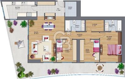 AĞAOĞLU MASLAK 1453 ARA KAT 3.5+1 A BLOK LÜKS SATILIK DAİRE