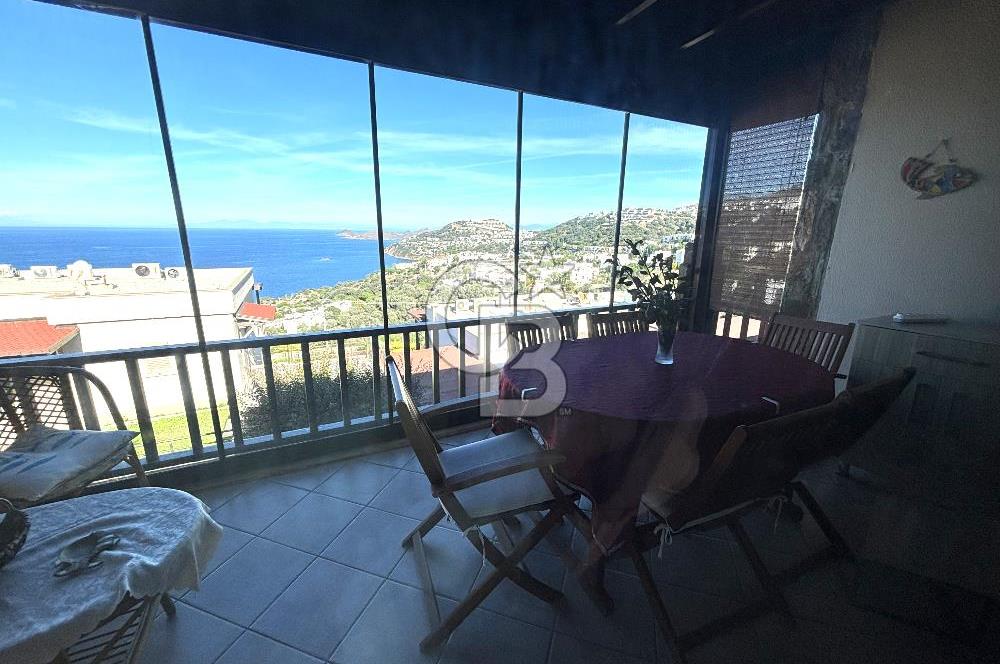 Bodrum Koyunbaba'da Kiralık Site İçi EşyalıDeniz Manzaralı Daire