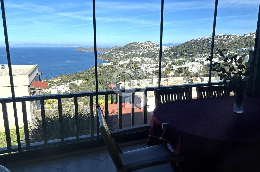 Bodrum Koyunbaba'da Kiralık Site İçi EşyalıDeniz Manzaralı Daire