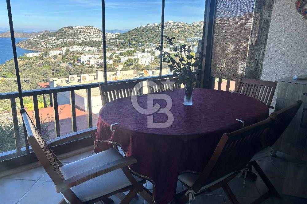 Bodrum Koyunbaba'da Kiralık Site İçi EşyalıDeniz Manzaralı Daire