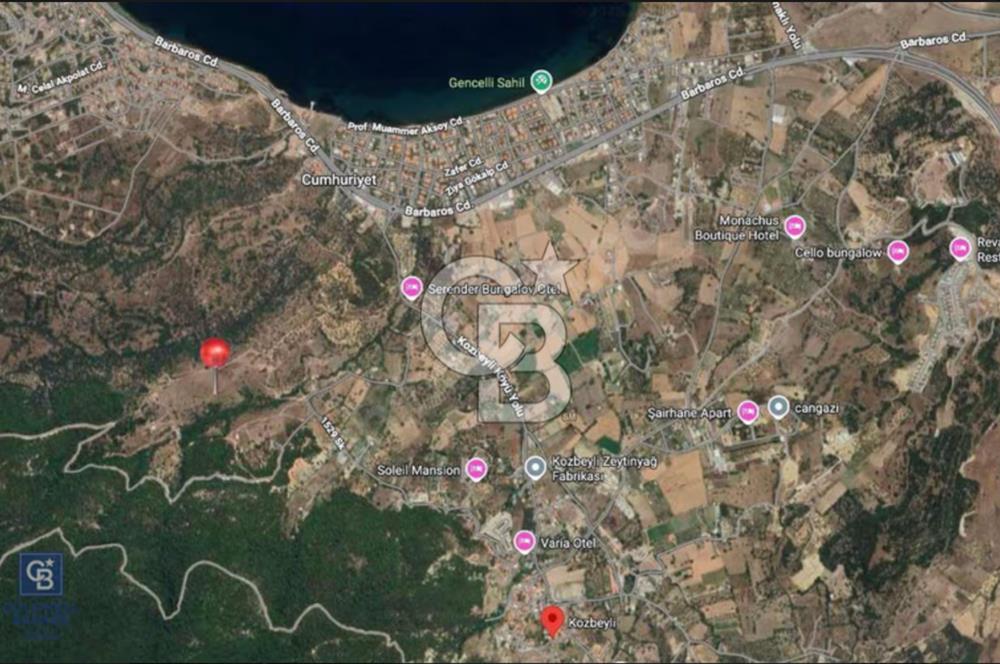 İzmir Foça / Kozbeyli Yan Yana 2 Adet 250 m² 2B Arazisi