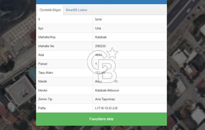Urla Kalabak'ta Şahane İmarlı Arsa