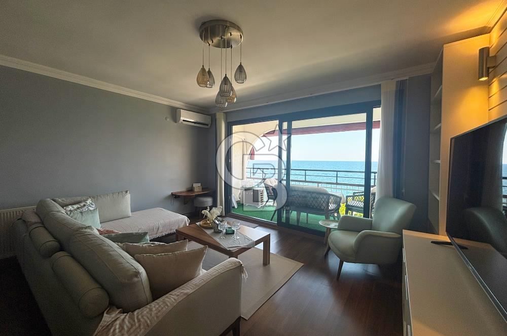 DİKİLİ'DE 3+1 YALI DAİRESİ,DENİZE 0,JEOTERMALLİ,EŞYALI,TADİLATLI