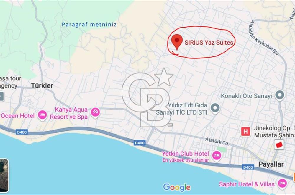 Alanya Payallarda Butik Havuzlu BİNA' da 1+1 daire Hemen Tapu