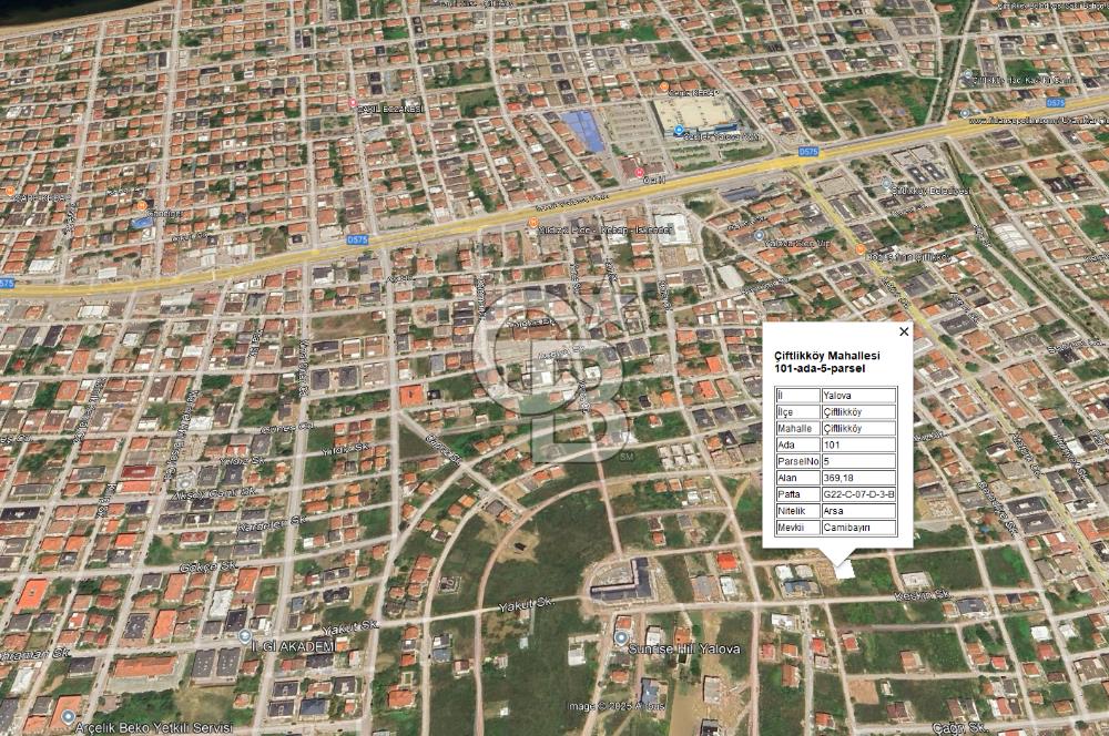 YALOVA ÇİFTLİKKÖYDE ÜÇ KAT İMARLI GÜZEL KONUMDA SATILIK ARSA!