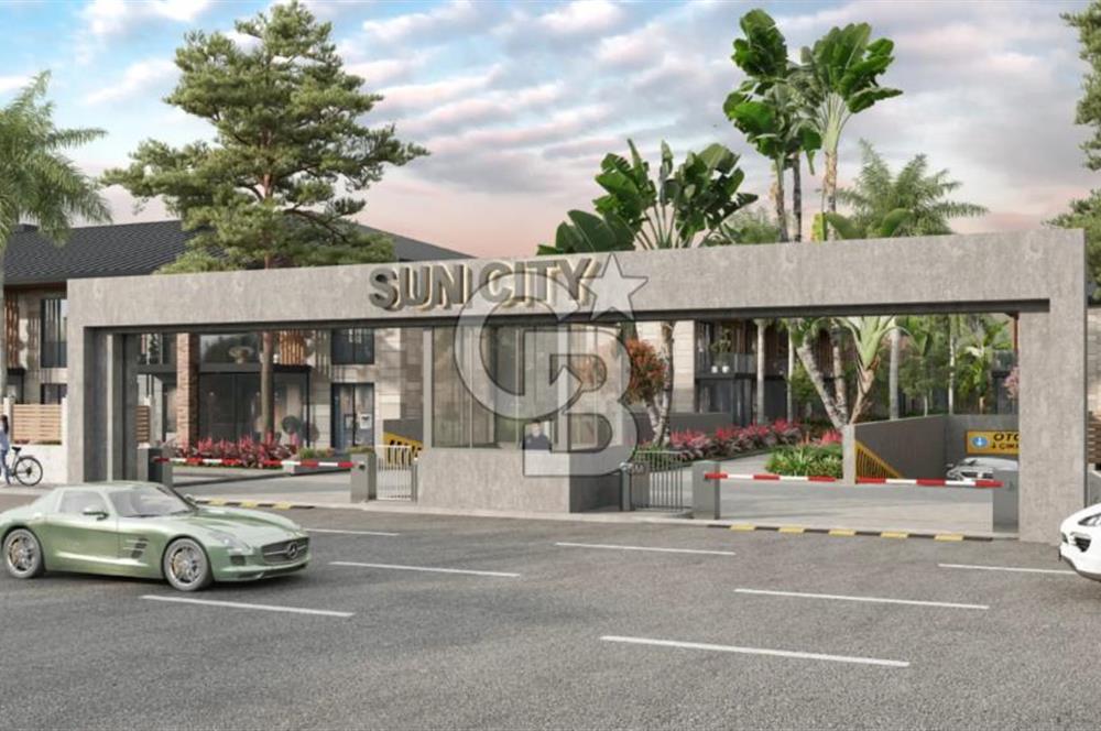 SUN CITY ANTALYADA BAHÇELİ, VİLLA KONFORUNDA 1+1 SATILIK DAİRE
