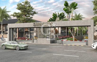 SUN CITY ANTALYADA BAHÇELİ, VİLLA KONFORUNDA 1+1 SATILIK DAİRE
