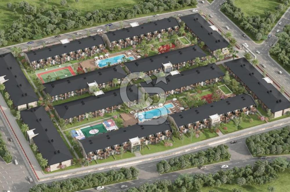 SUN CITY ANTALYADA BAHÇELİ, VİLLA KONFORUNDA 1+1 SATILIK DAİRE