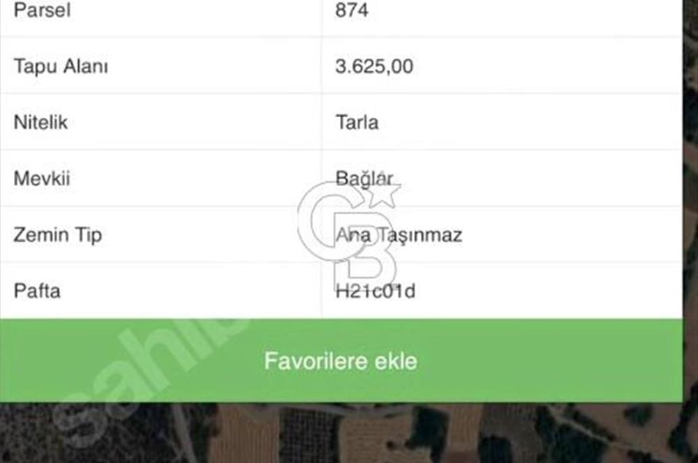 CB BLACK'TEN NİLÜFER BAŞKÖY PLAN İÇİNDE 1.812m2 TARLA