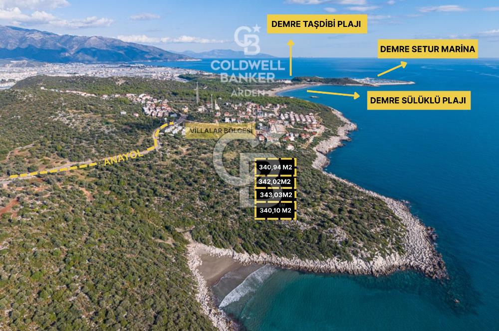 CB ARDEN den DEMRE KUMDAĞI nda DENİZ MANZARALI SATILIK ARSALAR