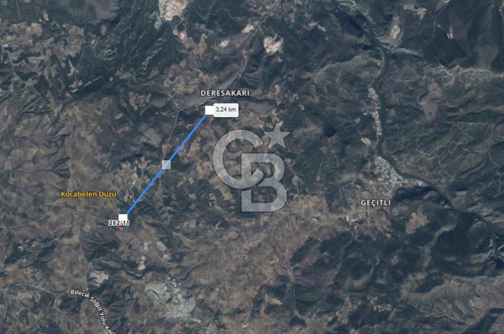 CB'DAN BİLECİK MERKEZ DERESAKKARI, 10 DÖNÜM SATILIK ARAZİ