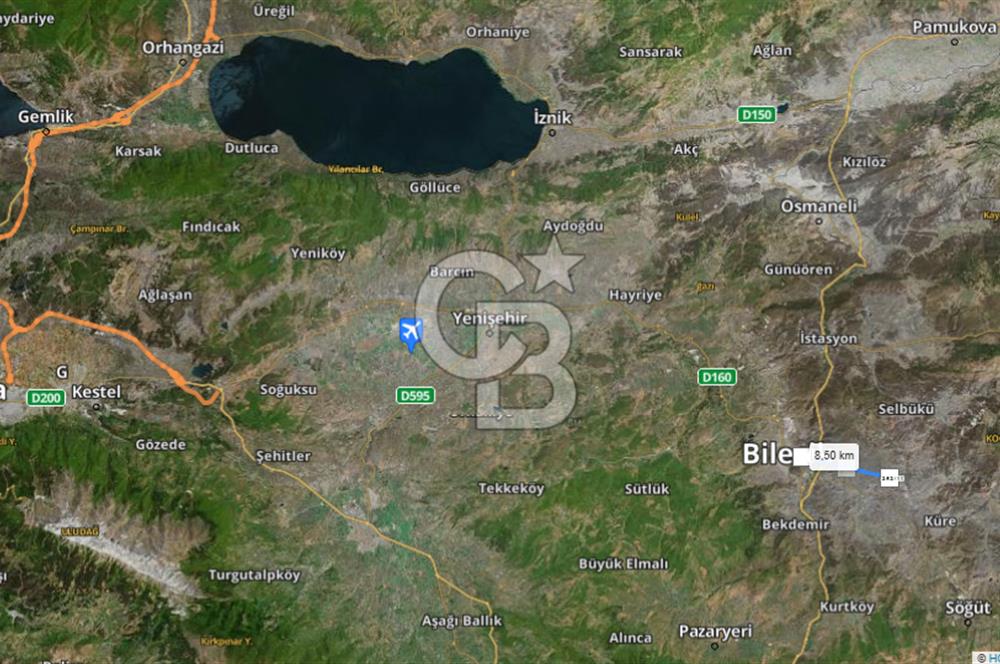 CB'DAN BİLECİK MERKEZ DERESAKKARI, 10 DÖNÜM SATILIK ARAZİ