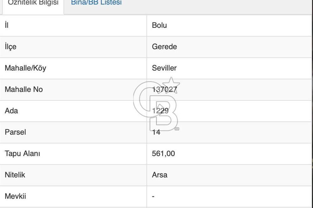 Gerede'de Cadde Üzeri Tek Tapu Satılık Villa Parseli