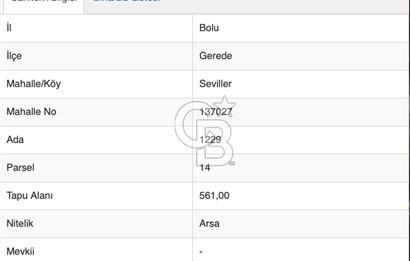 Gerede'de Cadde Üzeri Tek Tapu Satılık Villa Parseli