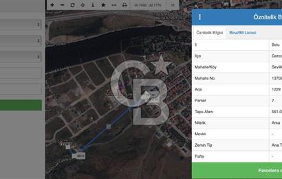 Gerede'de Yol Kenarı 561 m2 Tek Tapu Satılık Villa Parseli