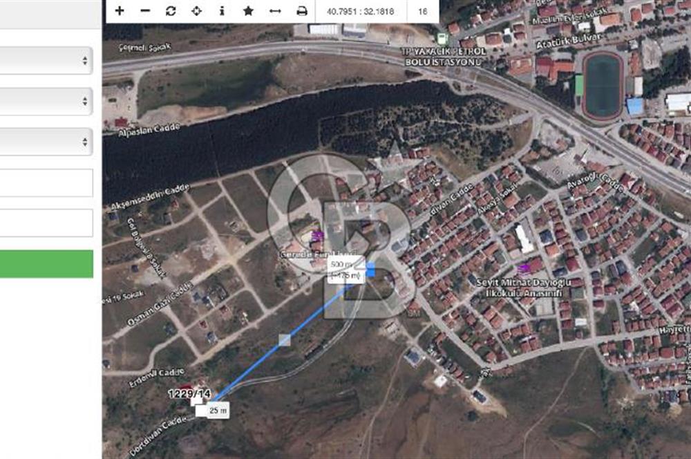 Gerede'de Cadde Üzeri Tek Tapu Satılık Villa Parseli