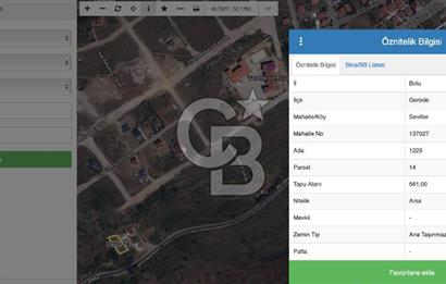 Gerede'de Cadde Üzeri Tek Tapu Satılık Villa Parseli