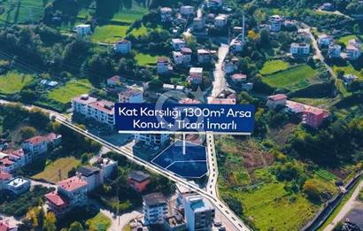 1300 m2 iki yola cepheli konut+ticari imarlı arsa