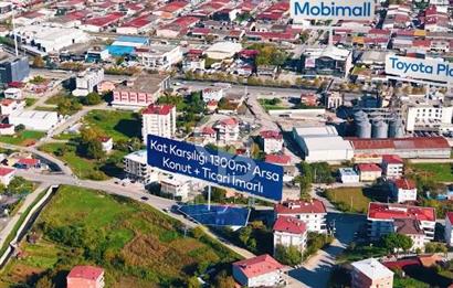 1300 m2 iki yola cepheli konut+ticari imarlı arsa