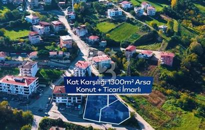 1300 m2 iki yola cepheli konut+ticari imarlı arsa