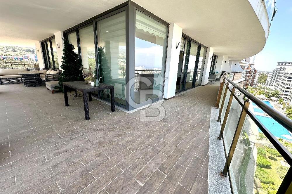 Akacan Elegance Sitesi Full Deniz ve Havuz Manzaralı 3+1 Lüks Eşyalı Kiralık Köşe Daire