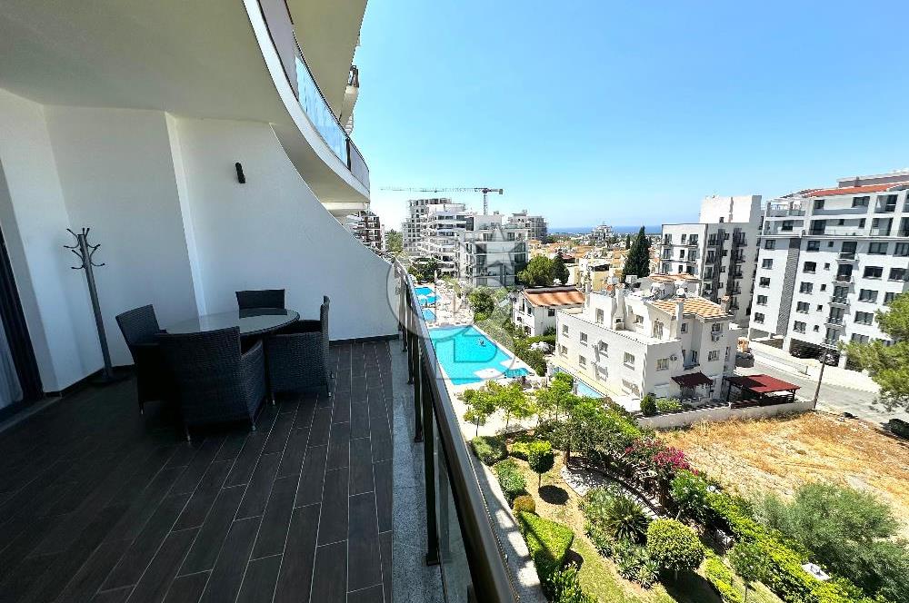 Akacan Elegance Sitesi Full Deniz ve Havuz Manzaralı 3+1 Lüks Eşyalı Kiralık Daire