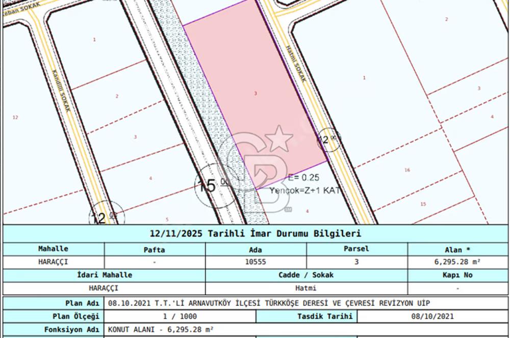 SATILIK ARNAVUTKÖY PEGASUS'DA VİLLA İMARLI 3539 M² ARSA