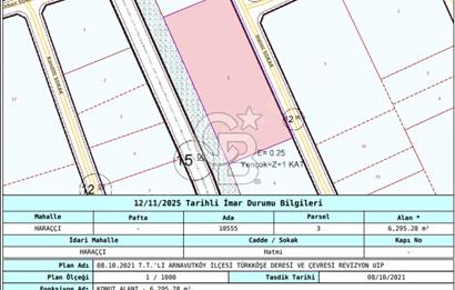 SATILIK ARNAVUTKÖY PEGASUS'DA VİLLA İMARLI 3539 M² ARSA