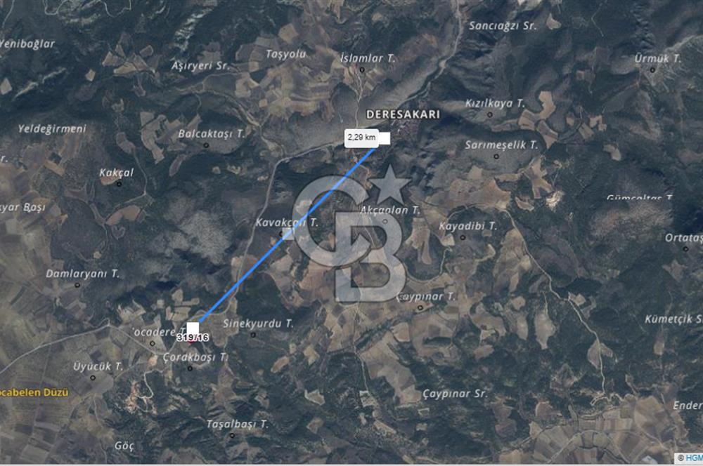 CB'DAN BİLECİK MERKEZ DERESAKARI, 3,400M2, MÜSTAKİL, SATILIK ARAZİ