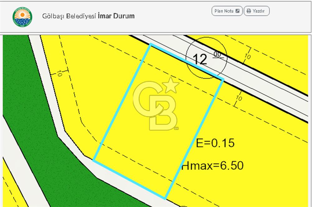 Gölbaşı Bahçelievler’de Yatırımlık Tek tapu 3000 m2 Konut Arsası