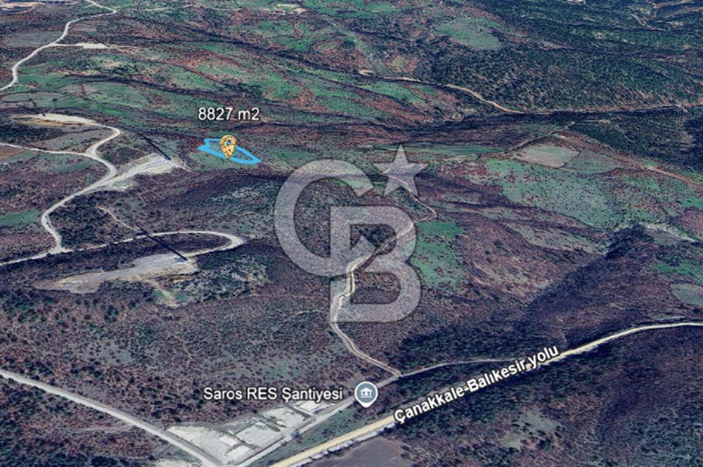 ÇANAKKALE DEDELER KÖYÜNDE ENERJİ YATIRIMINA UYGUN 8.827M² ARAZİ