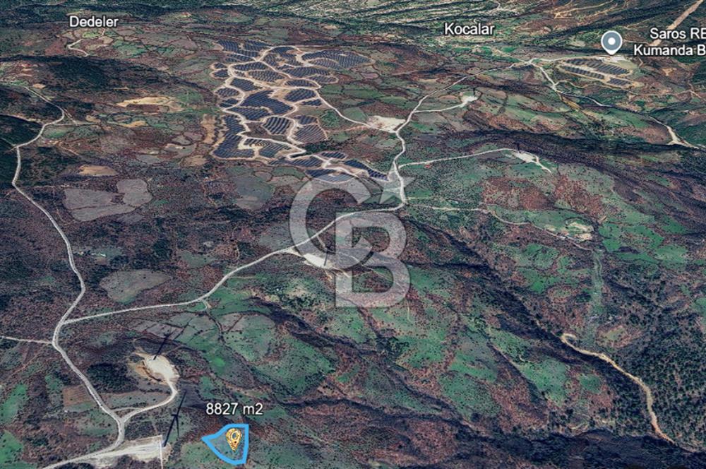 ÇANAKKALE DEDELER KÖYÜNDE ENERJİ YATIRIMINA UYGUN 8.827M² ARAZİ
