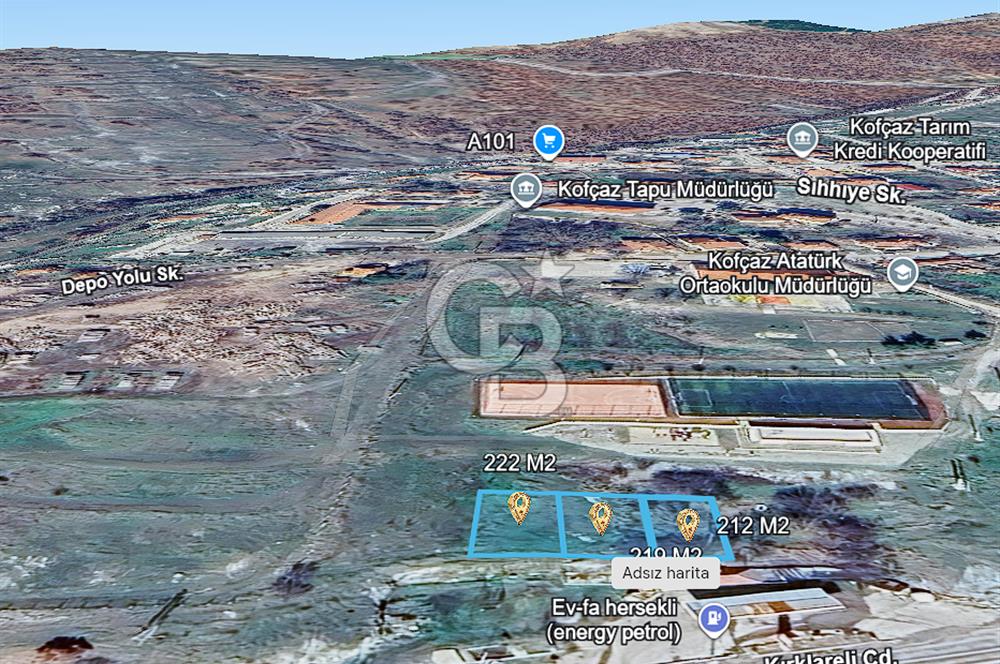 KOFÇAZDA TOKİ PROJESİ YANINDA 653 M2 TİCARİ+KONUT İMARLI ARSA