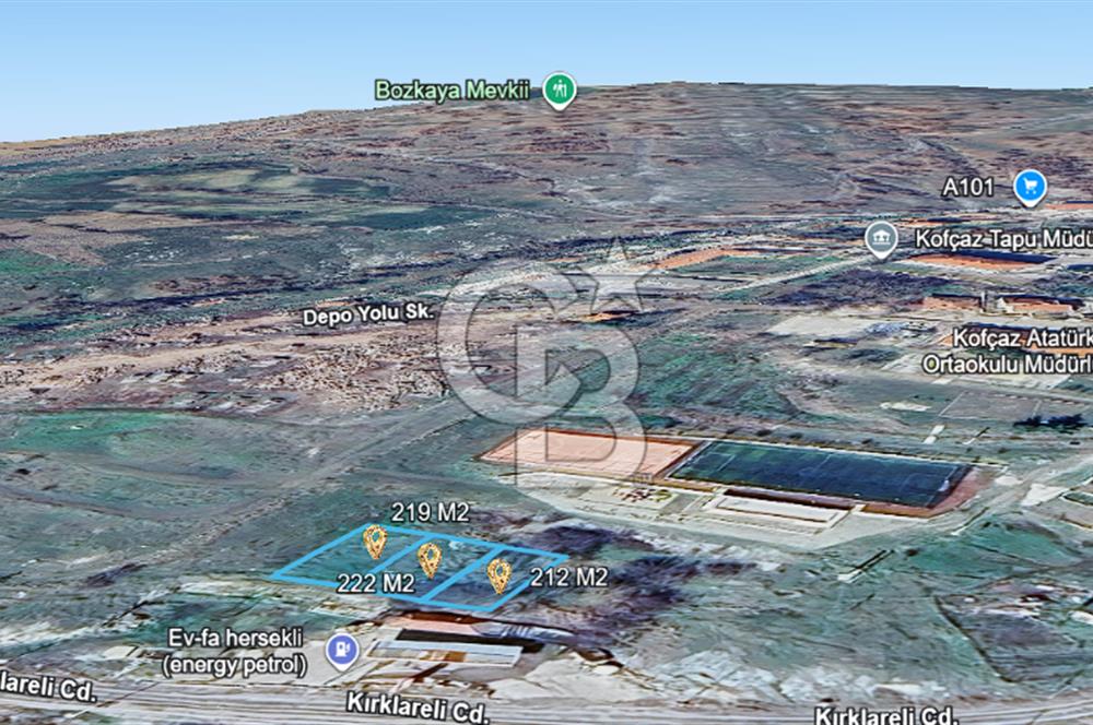 KOFÇAZDA TOKİ PROJESİ YANINDA 653 M2 TİCARİ+KONUT İMARLI ARSA