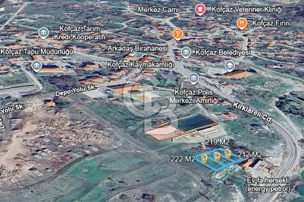 KOFÇAZDA %40 TİCARİ + KONUT İMARLI 222 M² SATILIK ARSA