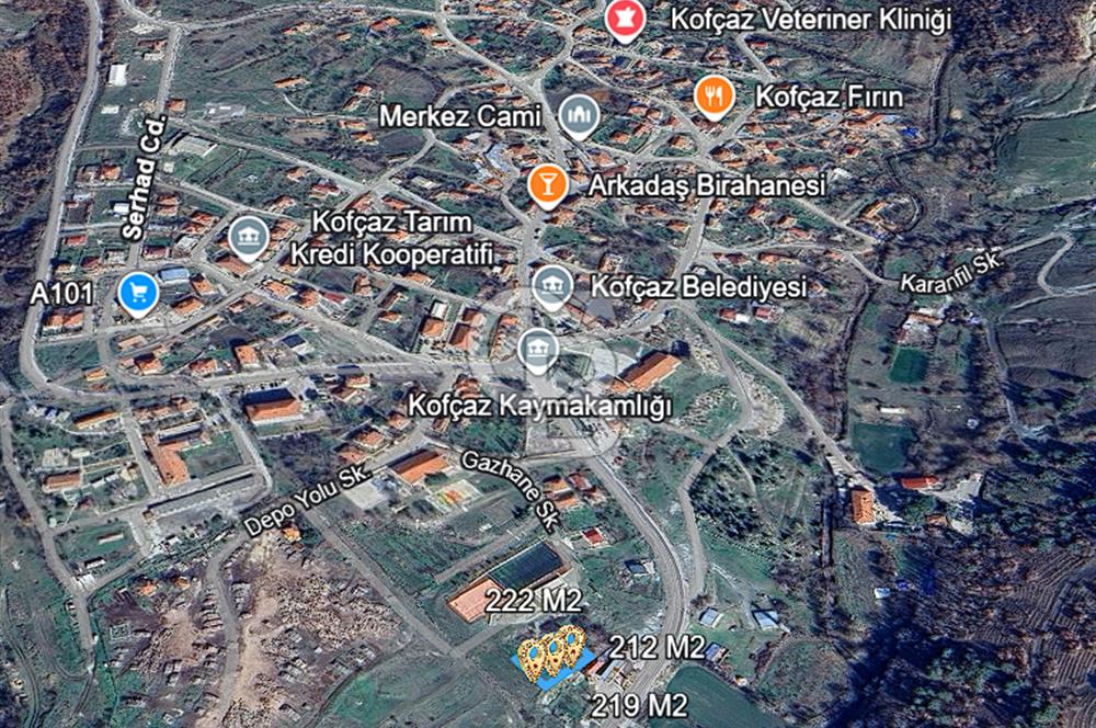 KOFÇAZDA %40 TİCARİ + KONUT İMARLI 222 M² SATILIK ARSA