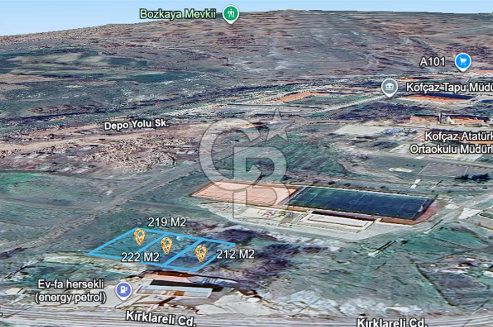 KOFÇAZDA %40 TİCARİ + KONUT İMARLI 222 M² SATILIK ARSA