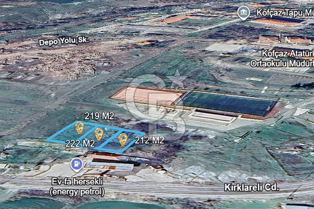 KOFÇAZDA %40 TİCARİ + KONUT İMARLI 222 M² SATILIK ARSA