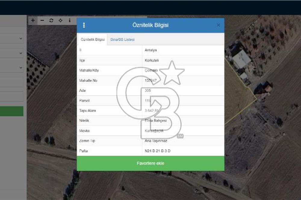 MUĞLA SEYDİKEMER ÇALTIÖZÜ'NDE SATILIK TARLA