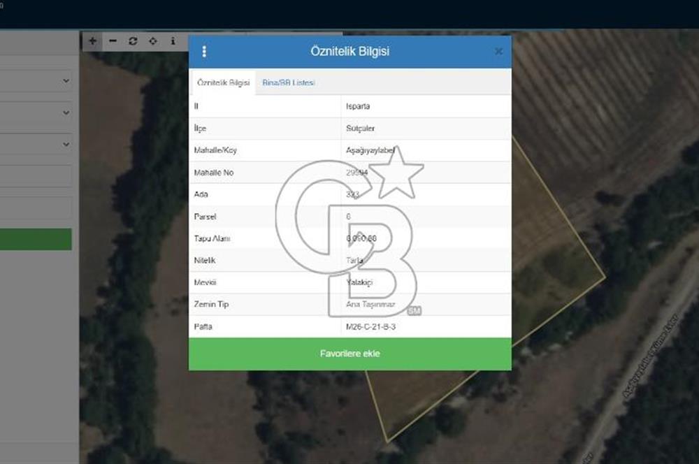 Aşağıyaylabel'de Satılık Tarla